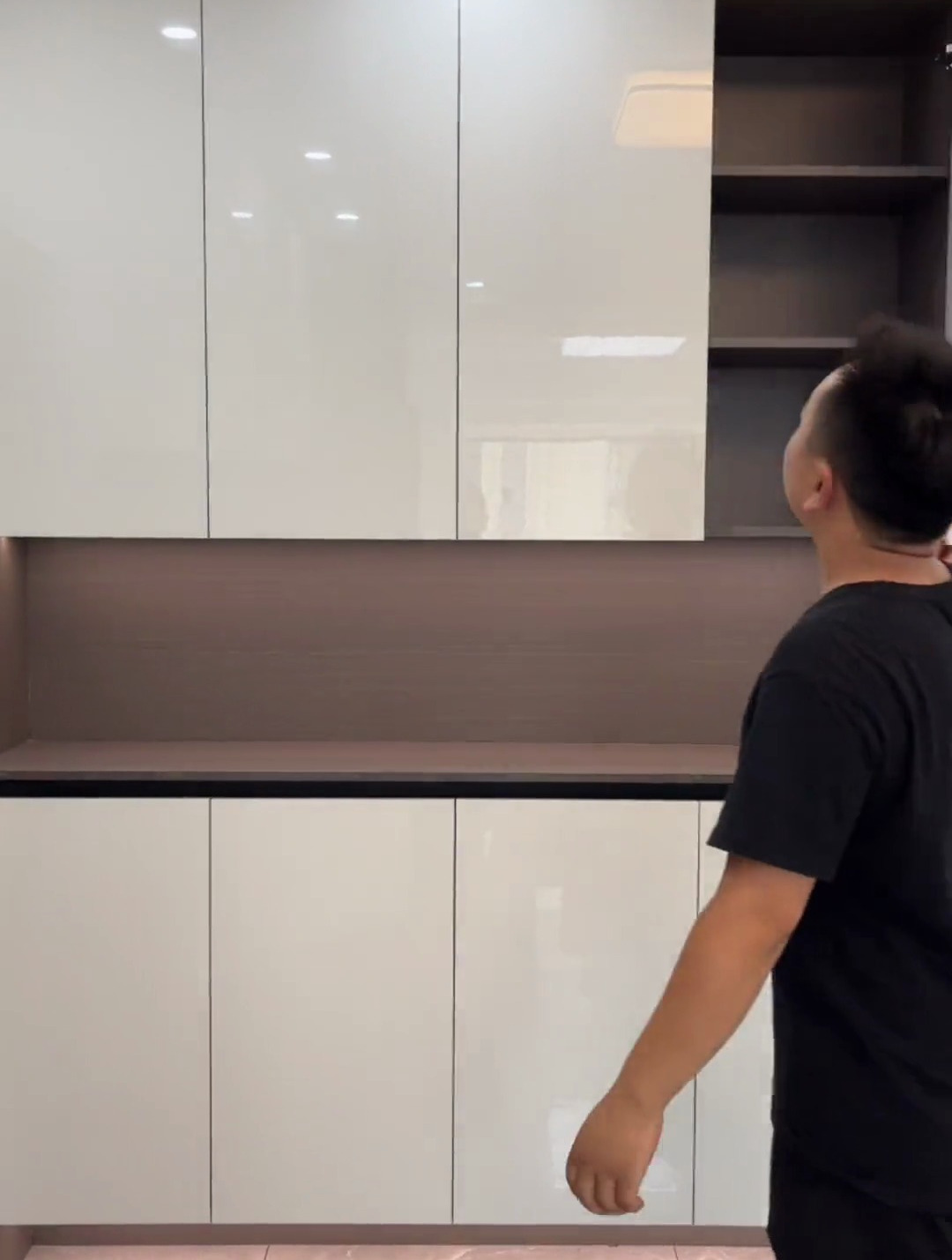 免拉手鞋柜设计细节