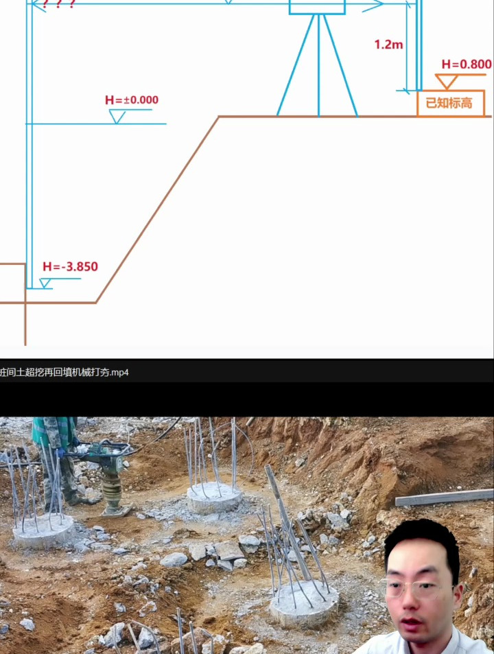 灌注桩桩顶标高计算桩头长钢筋锚固长度