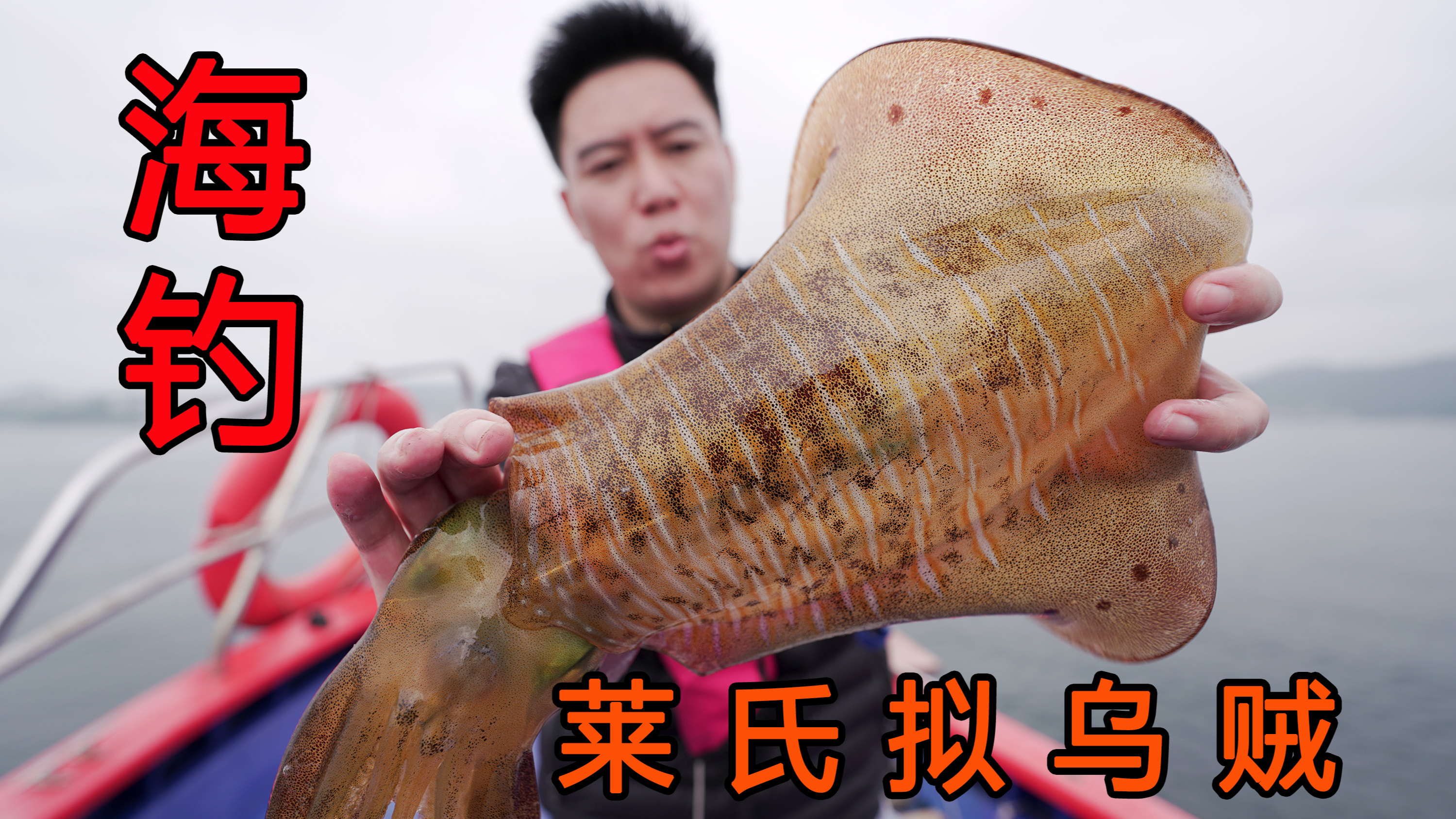 出海钓莱氏拟乌贼，拉上来直接啃，太刺激了（上）