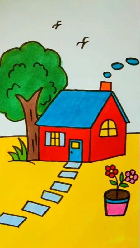 期待春暖花开简笔画真的很好看一起跟孩子动手试试吧-度小视