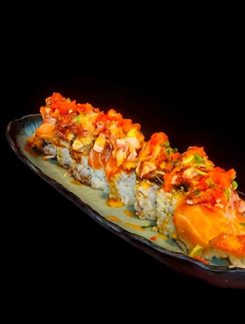 3d大虾三文鱼卷 反卷寿司培训 maki roll-度小视