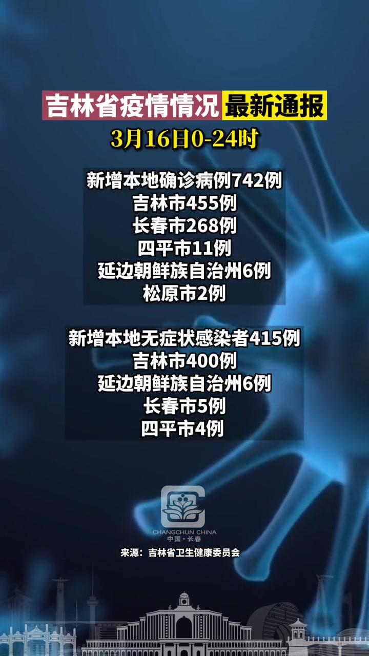 吉林省卫生健康委关于新型冠状病毒肺炎疫情情况通报(2022年3月17日