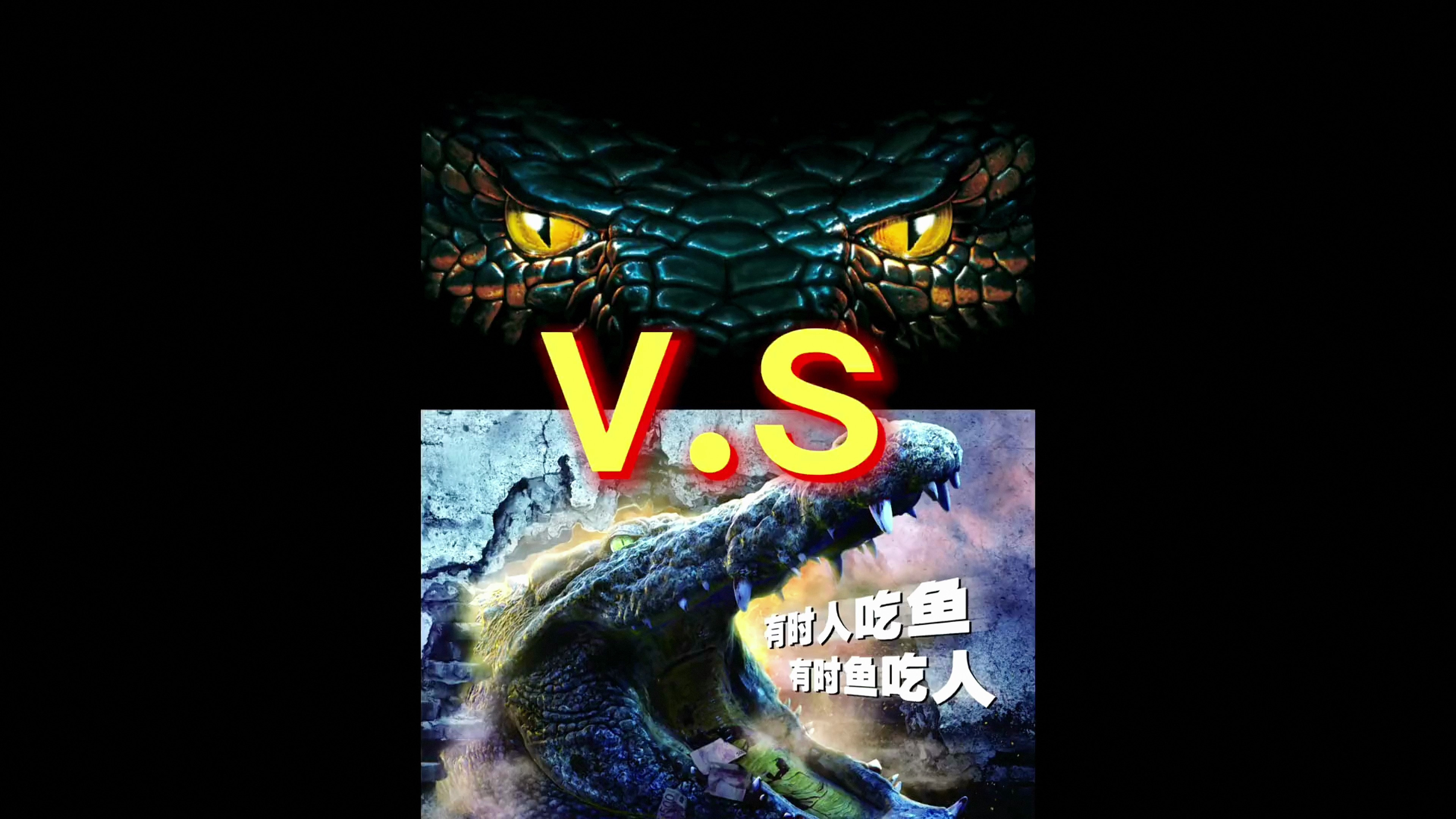 巨蟒大战巨鳄,狂蟒之灾vs百万巨鳄,谁更强?惊悚电影 怪兽