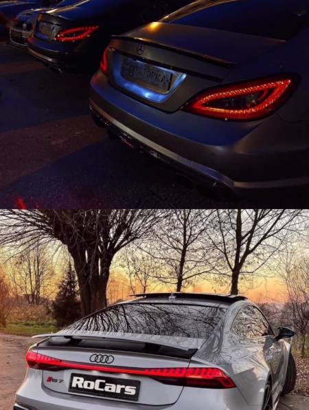 当奔驰cls恶魔之眼遇上奥迪rs7贯穿式尾灯你更中意哪款