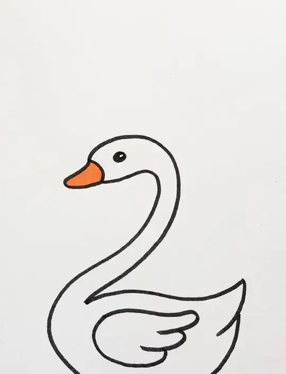 画大白鹅超简单,一学就会,赶紧拿起笔画起来吧!