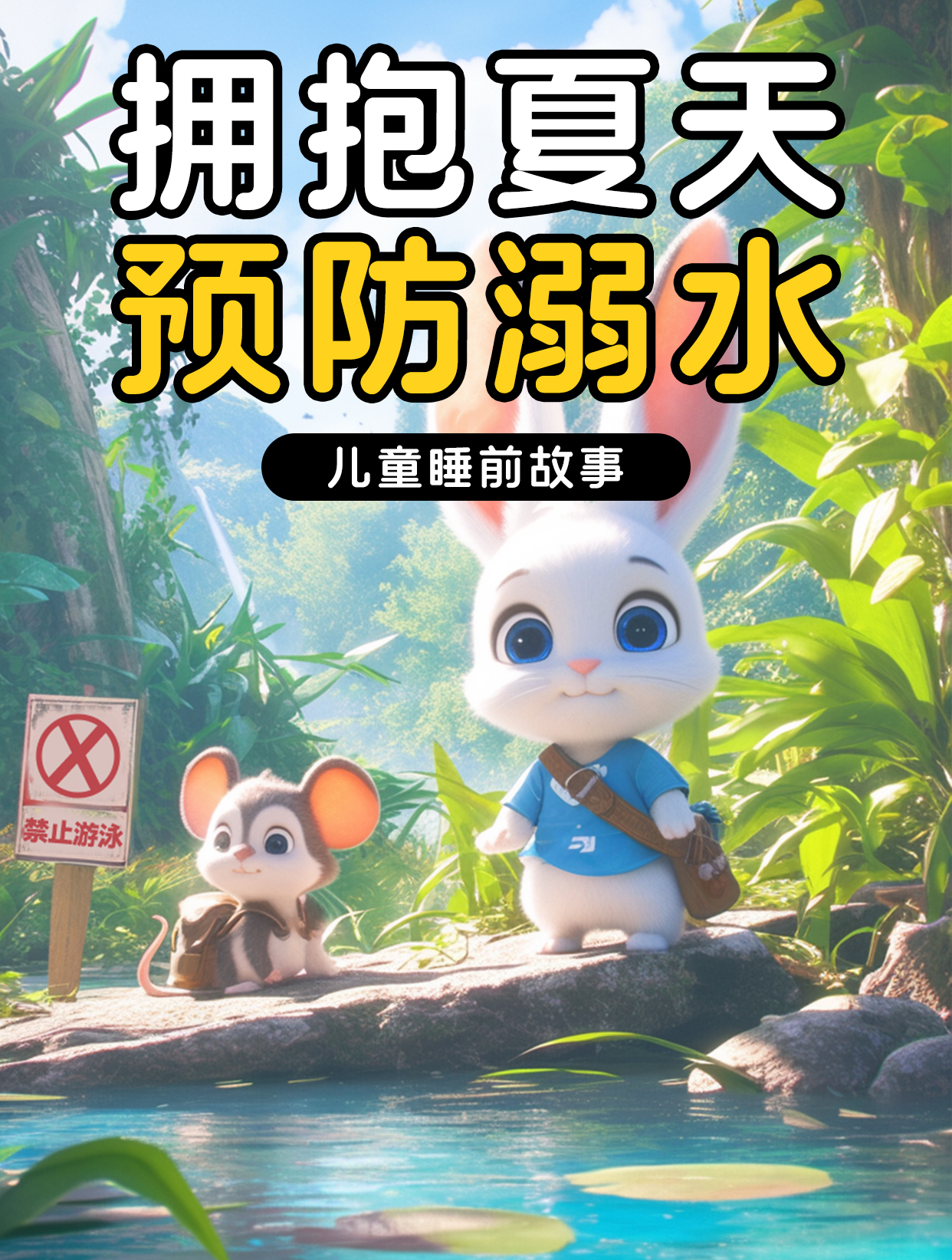 睡前故事|儿童绘本《拥抱夏天,预防溺水》3-8岁儿童睡前故事-度小视