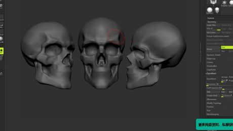 「zbrush骷髅头全流程建模」一切从"头"开始!