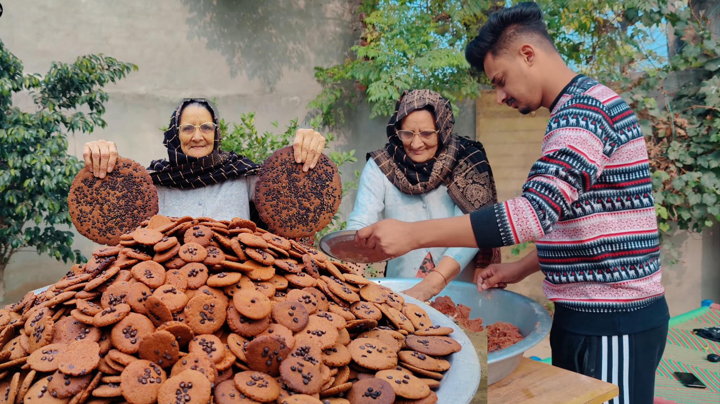 自制巧克力曲奇饼干,馋哭全村孩子,印度老奶奶的独家秘方