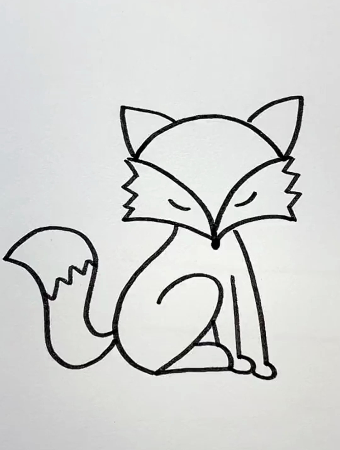 狐狸的简笔画简单图片