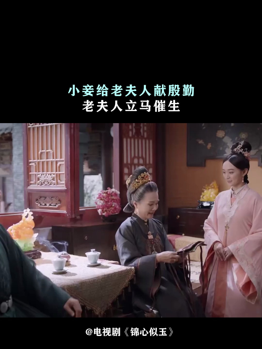 锦心似玉:小妾给老夫人献殷勤,老夫人立马催生