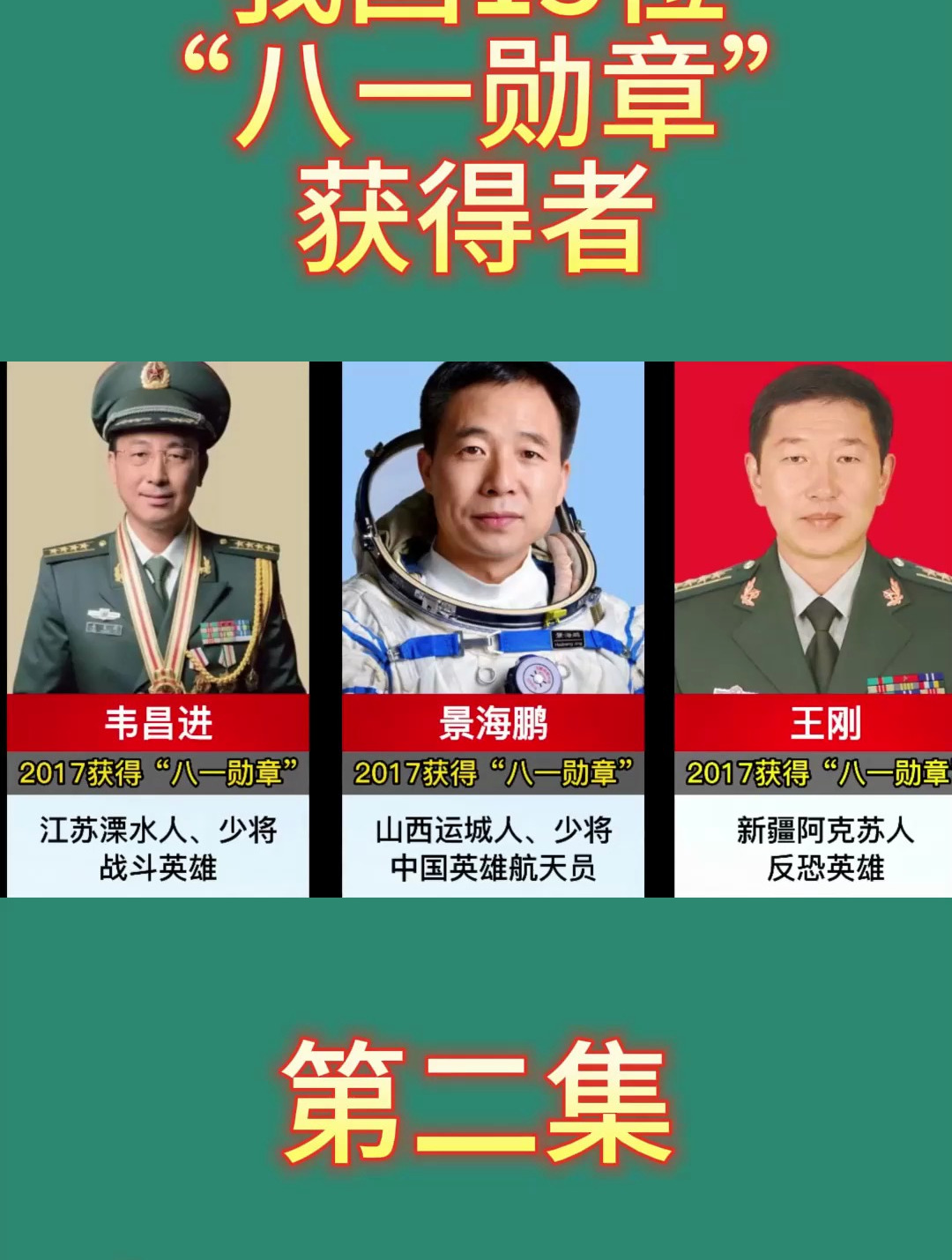 我国13位"八一勋章"获得者,向他们致敬!