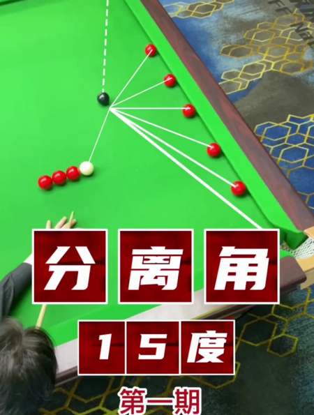 台球教学:最详细斯诺克"分离角"练习,祝你早日成为高手