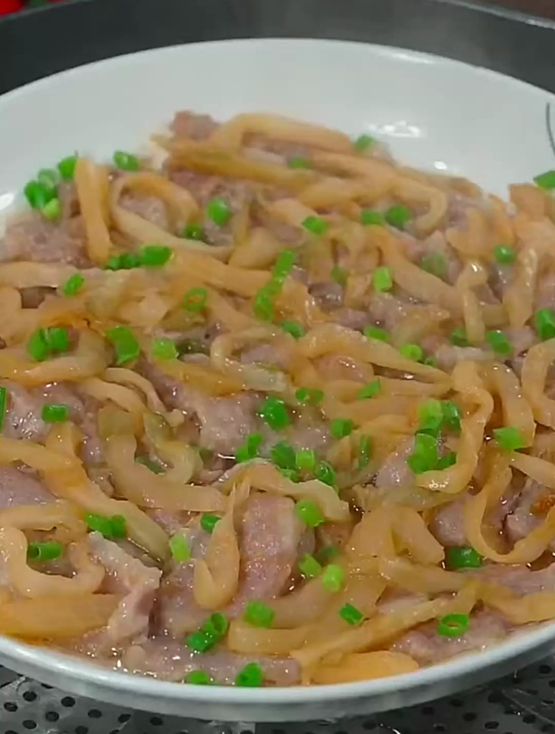 猪肉蒸榨菜,简单美味!