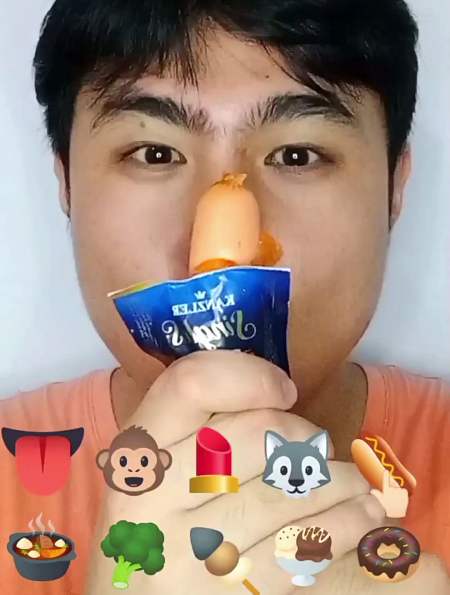 asmr火腿肠和脆脆的饼干咀嚼声