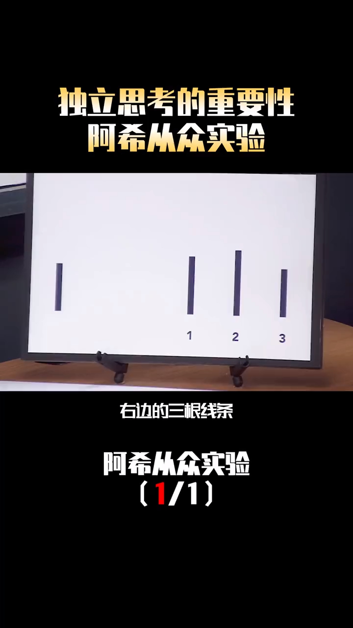 有趣的阿希从众实验.萌知计划 科普