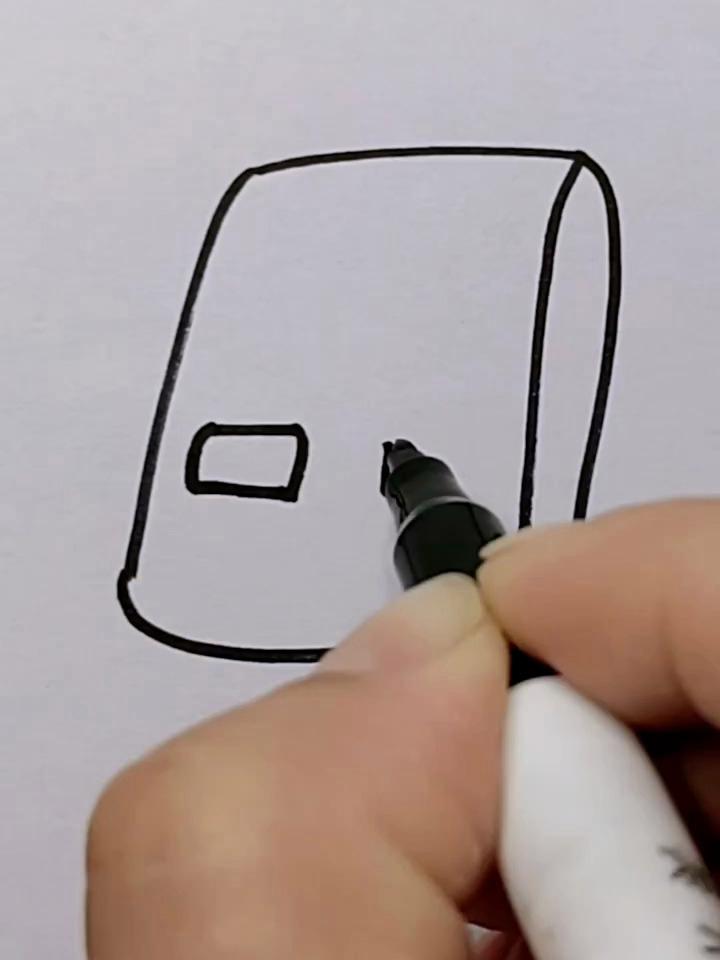 儿童简笔画画书包