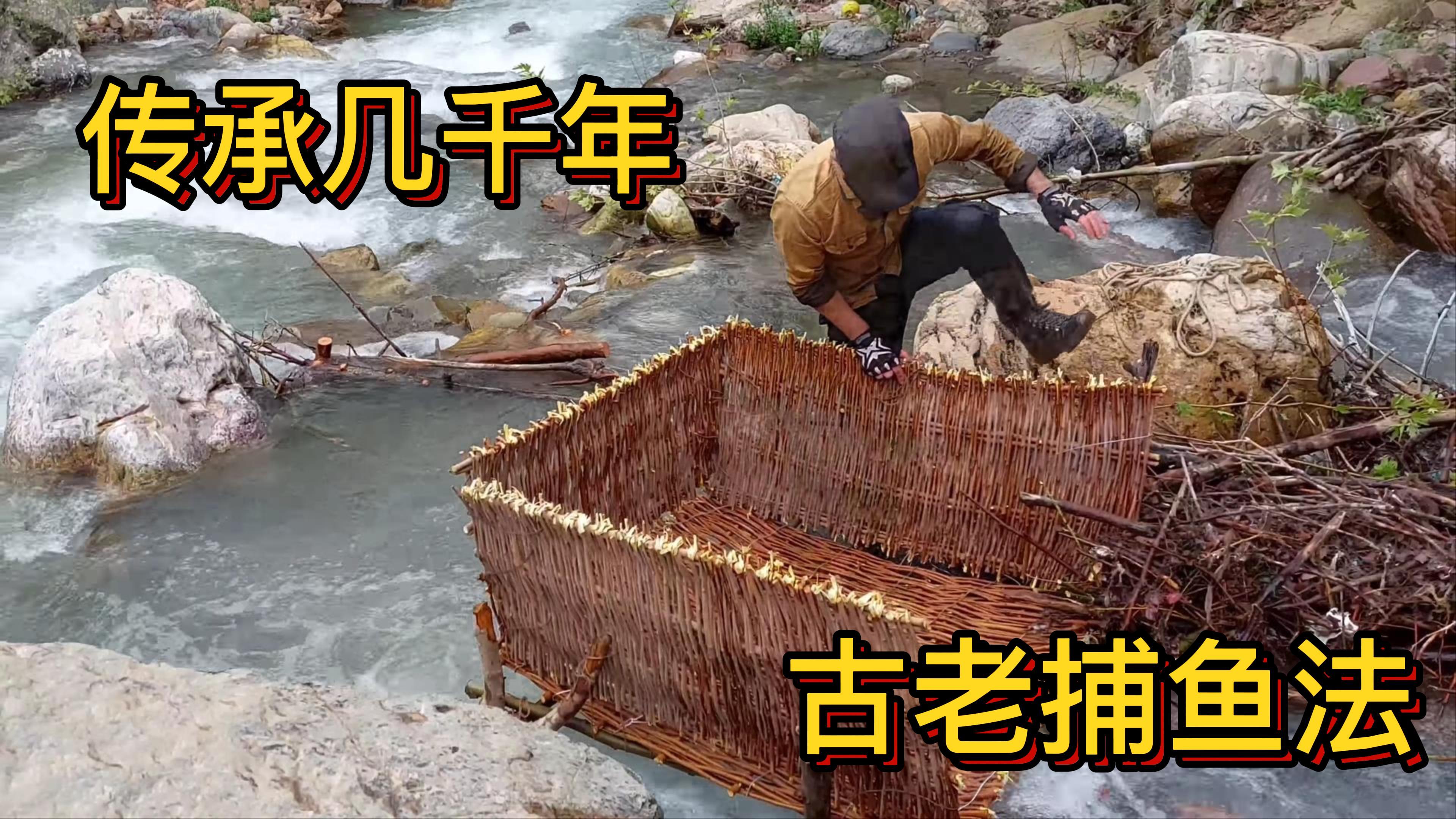 古人是如何抓鱼的,传承几千年的捕鱼方法,一个字,牛