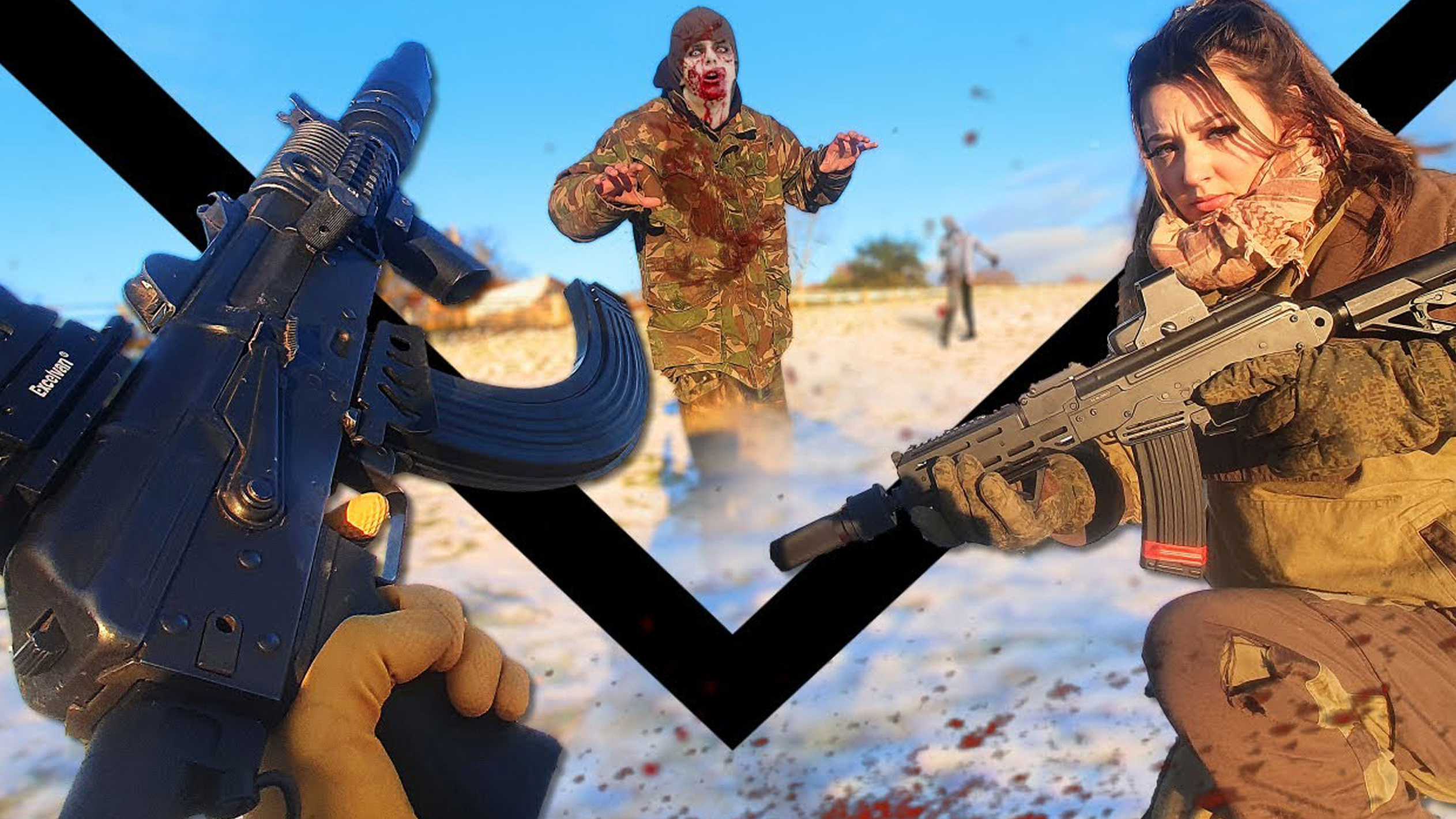 假如你去参加真人吃鸡挑战?第一视角带你用各种武器大战丧尸