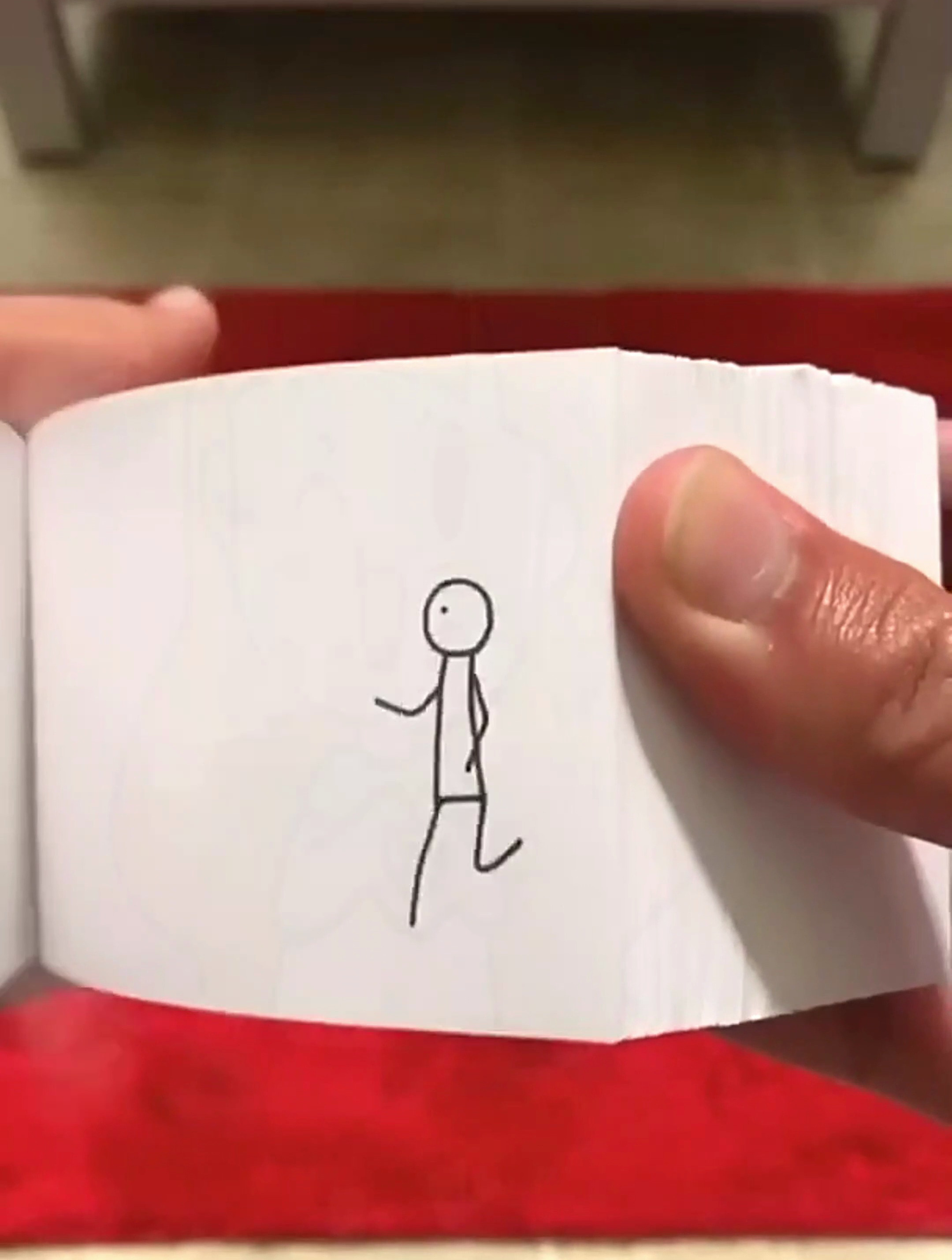 手翻书动画:火柴人骑摩托车