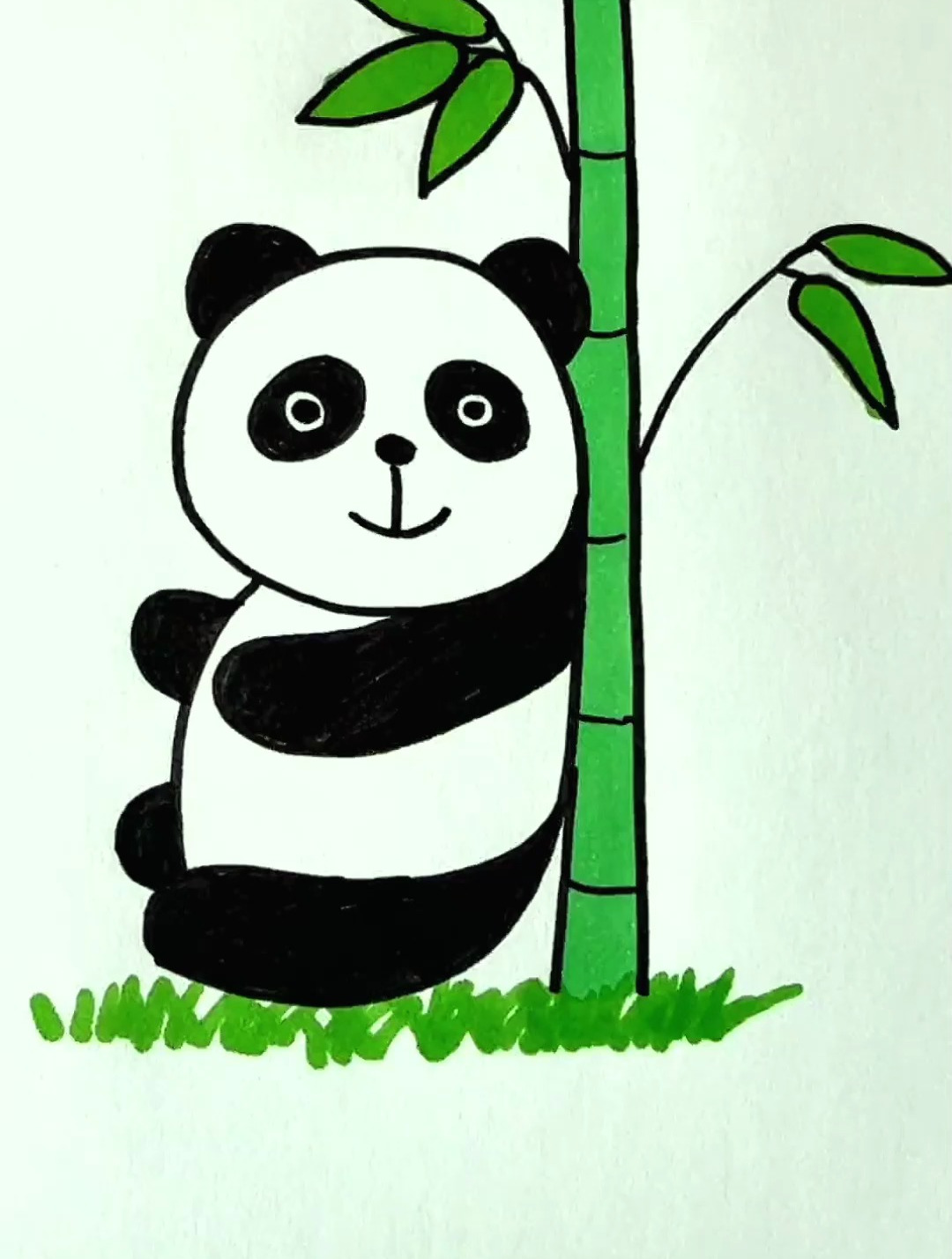 熊猫绘画一只图片