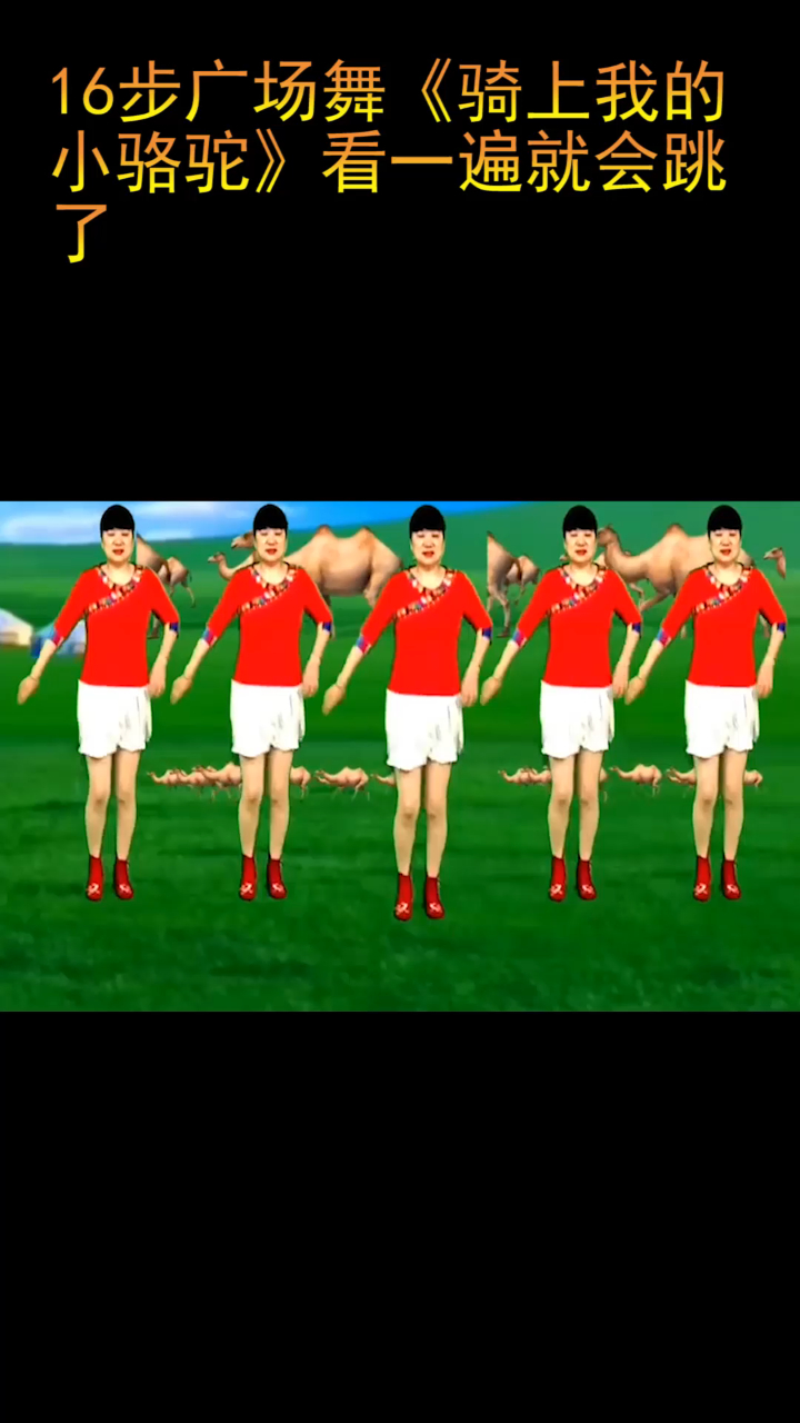 16步广场舞骑上我的小骆驼看一遍就会跳了