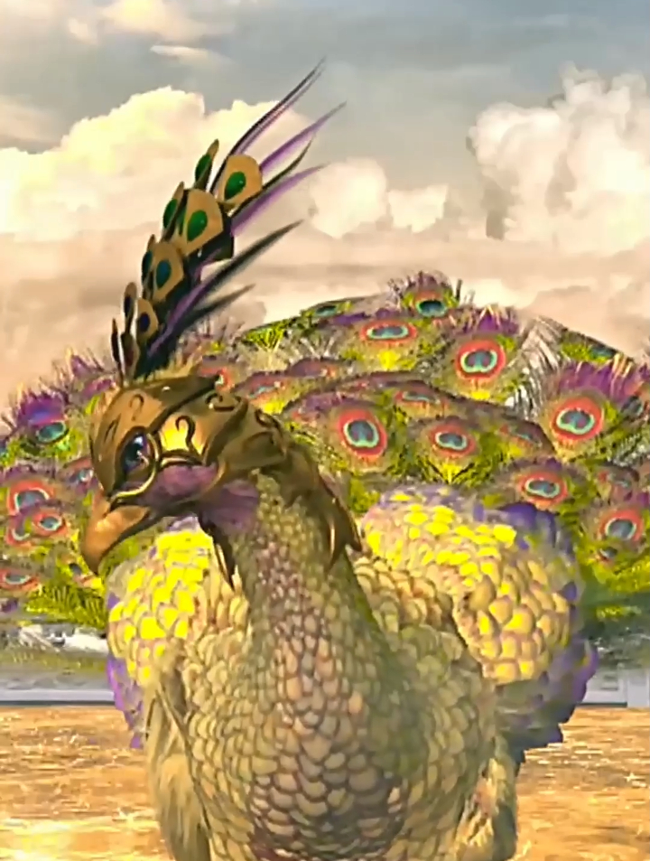 孔雀开屏,浴火重生,凤舞九天 孔雀 神兽 高清60帧 动态壁纸