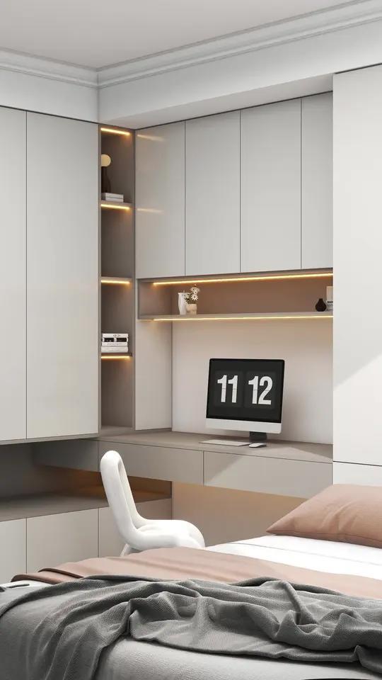 小房间书桌衣柜合集来啦不知道怎么做小房间的可以参考了