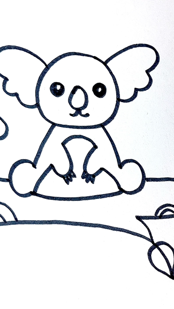 一起来画考拉,非常简单!