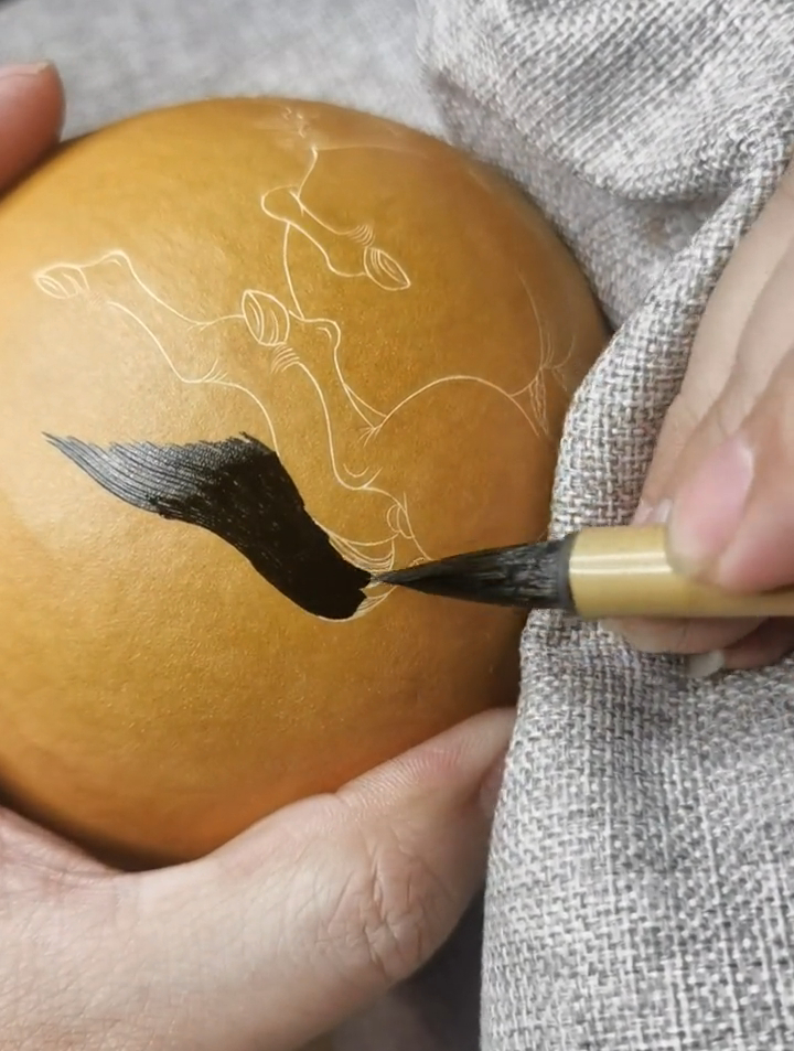 葫芦 墨刻葫芦 匠心制作原图出自王斌老师