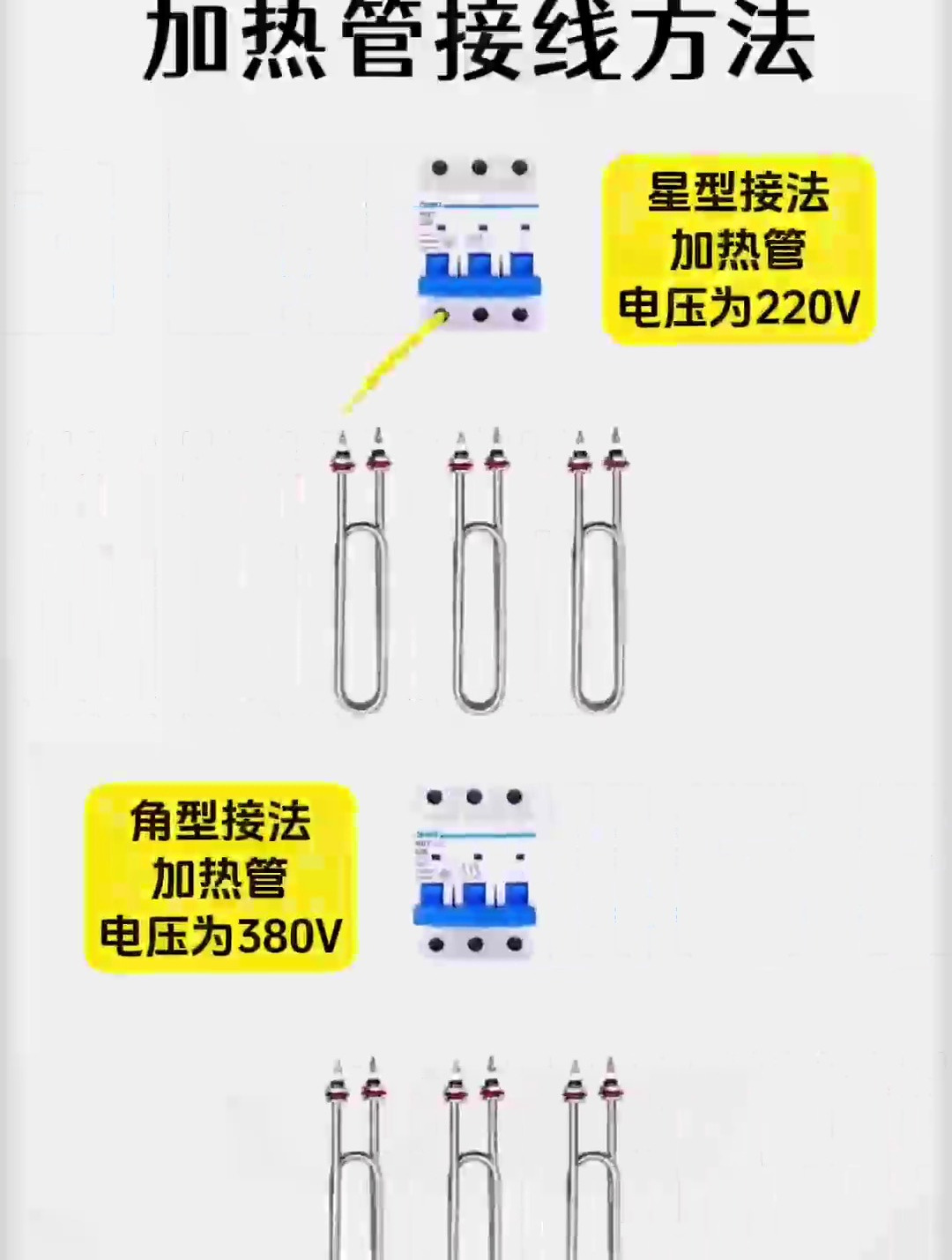 380电热管接线图解图片