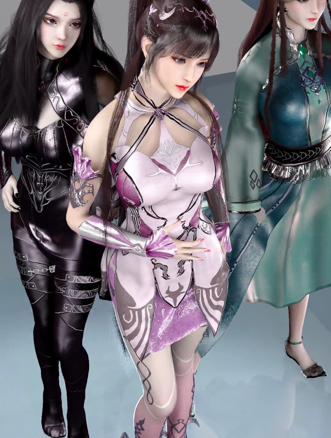 国漫女神:小舞宁荣荣朱竹清cos摄影棚秀,你们喜欢小舞吗?