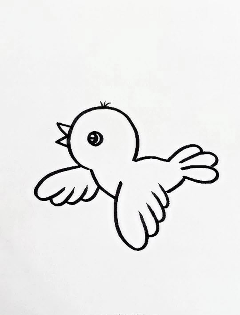 简单画一只小鸟