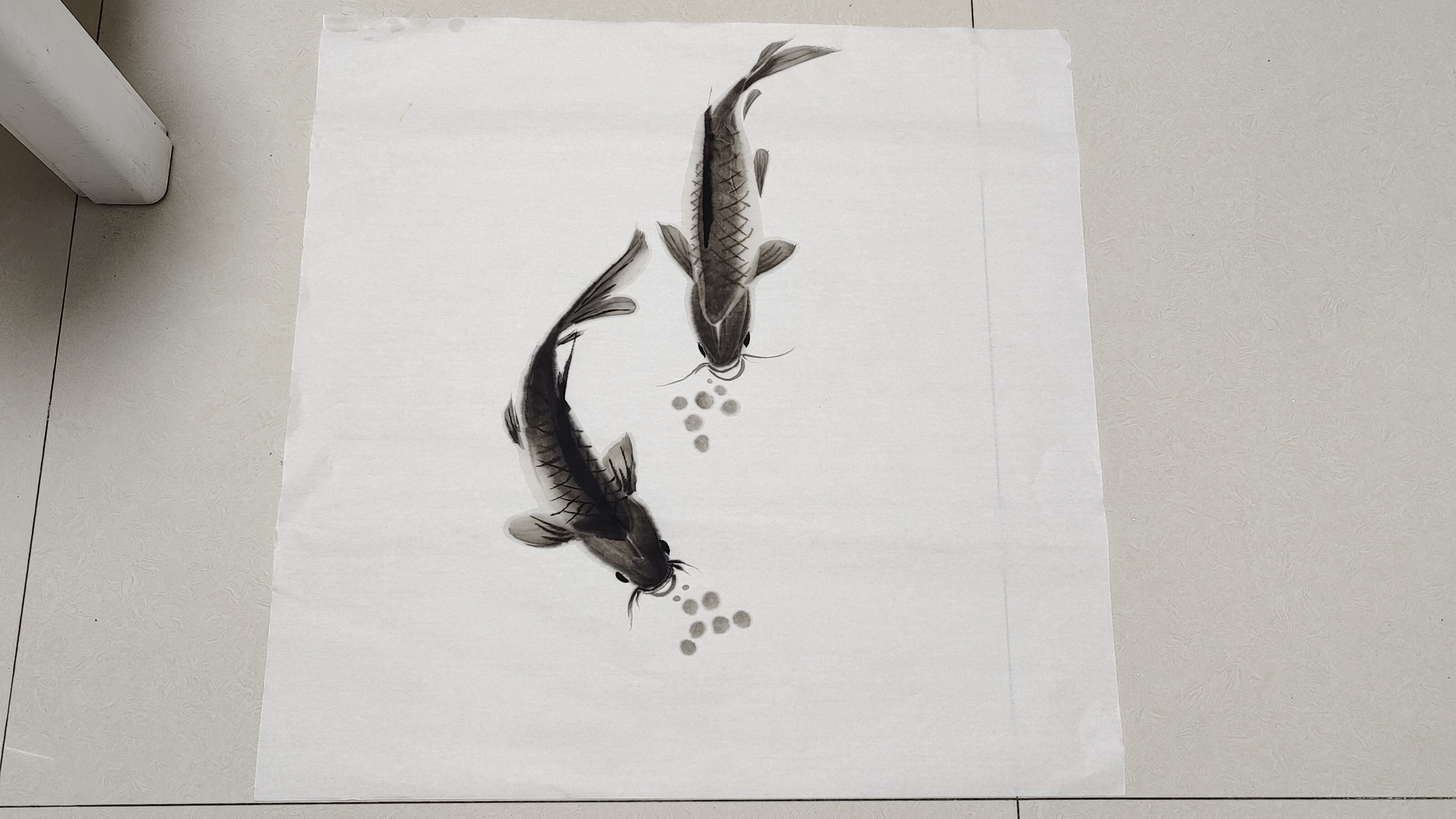 简单的几笔,教会您水墨鱼画法