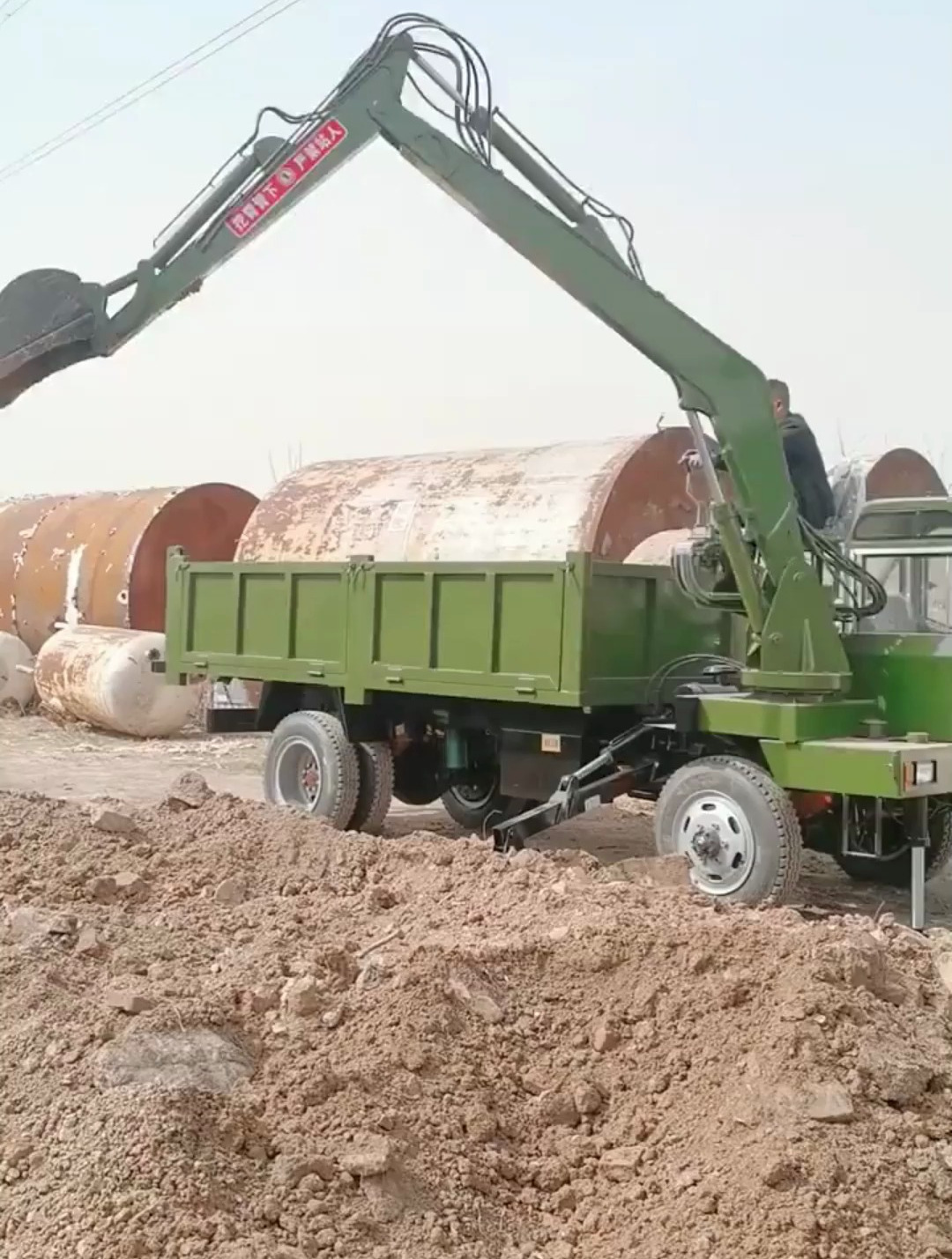 拖拉机改装挖机,挖掘机