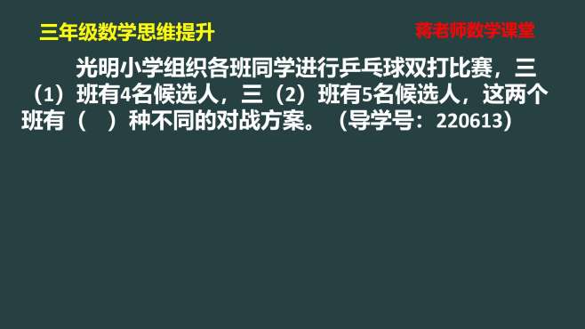 [图]三年级数学期末复习重点题：数学广角，搭配问题解析