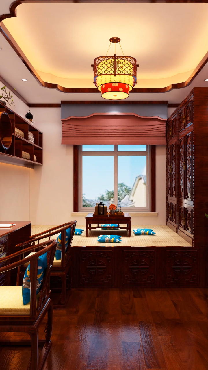 中式设计女儿房,婀娜优雅,女儿闺房可以这样装修!