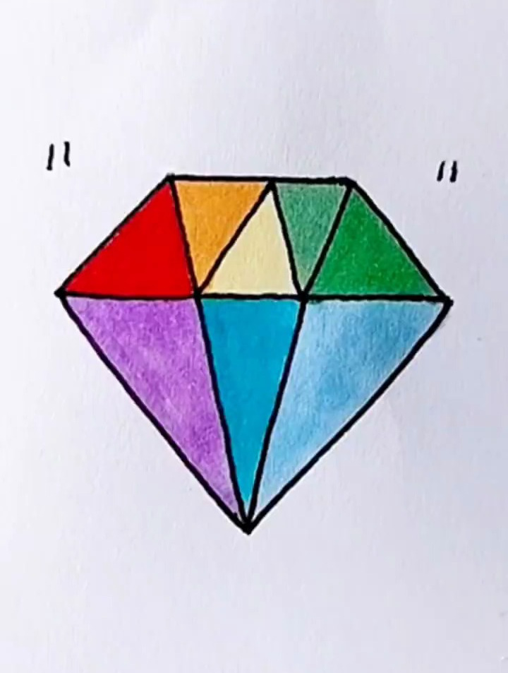 钻石简笔画教程