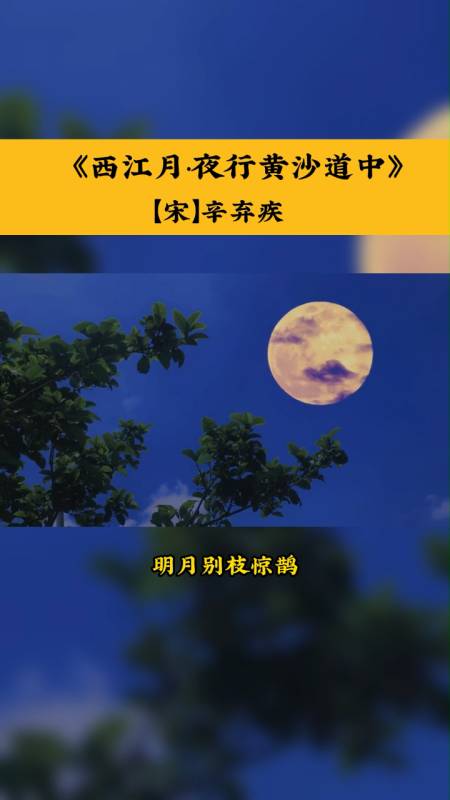 夏日清凉诗句明月别枝惊鹊清风半夜鸣蝉