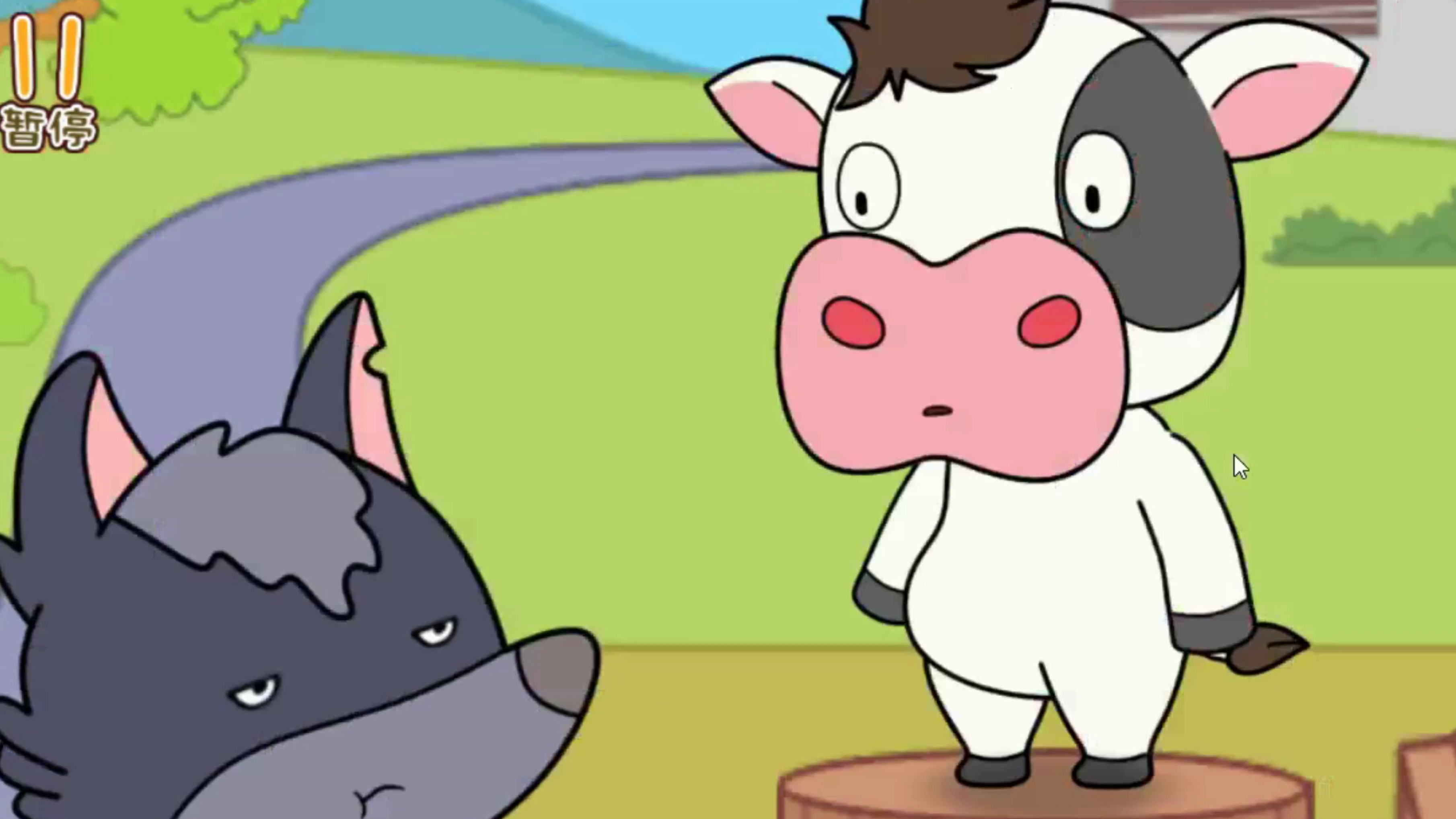 烤肠派对动画1:大灰狼追小肥羊,想吃一顿烤羊肉串