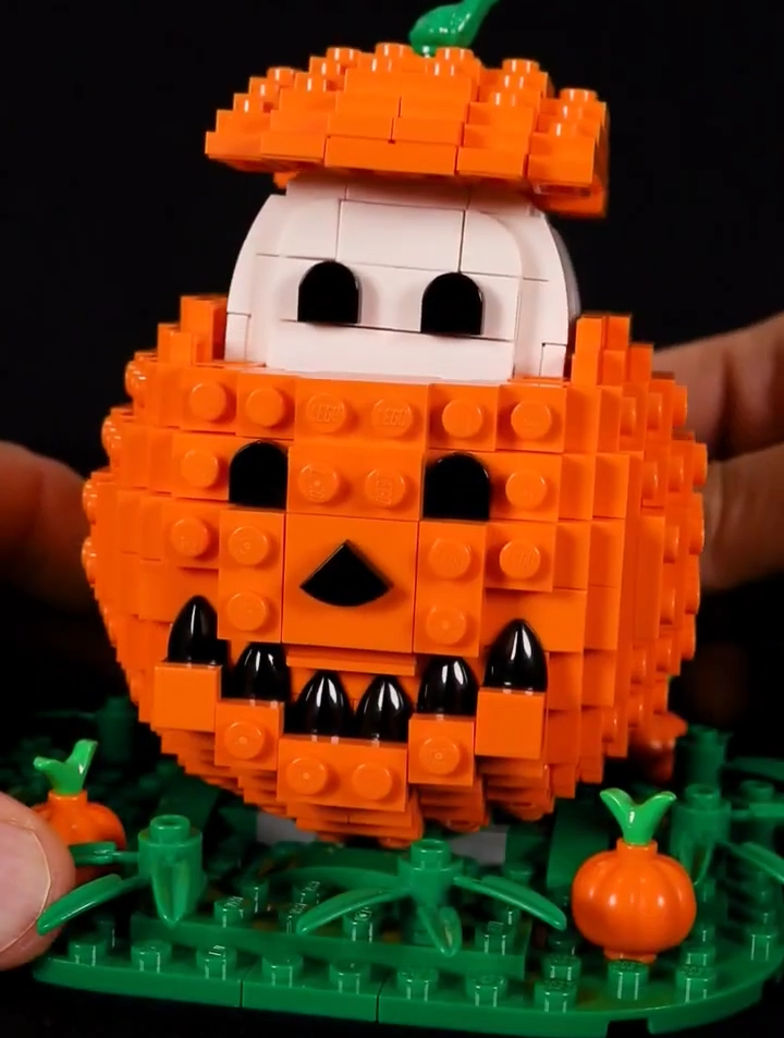 万圣节必备单品 乐高鬼怪南瓜头moc教程