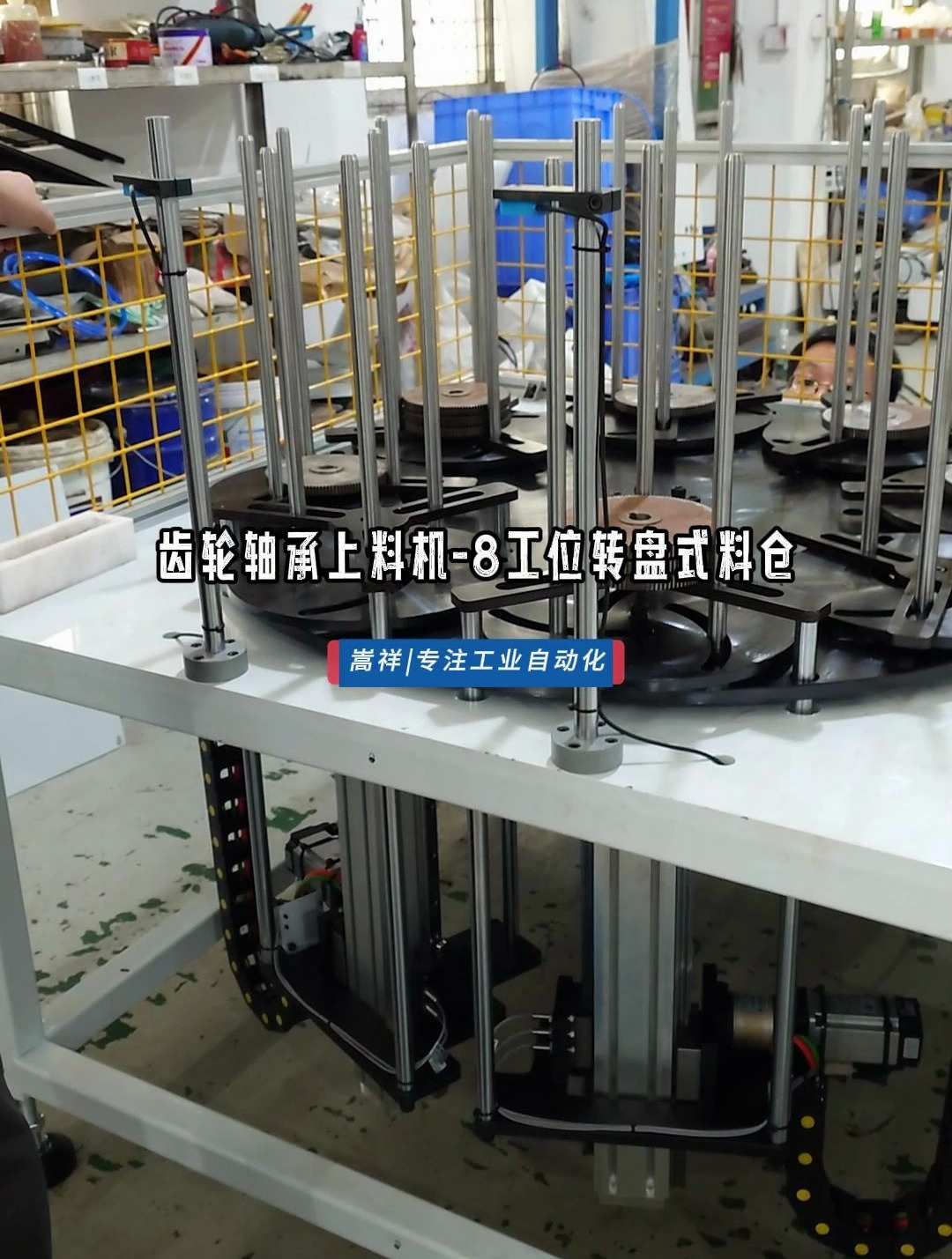 8工位旋转式料仓-齿轮轴承上料应用