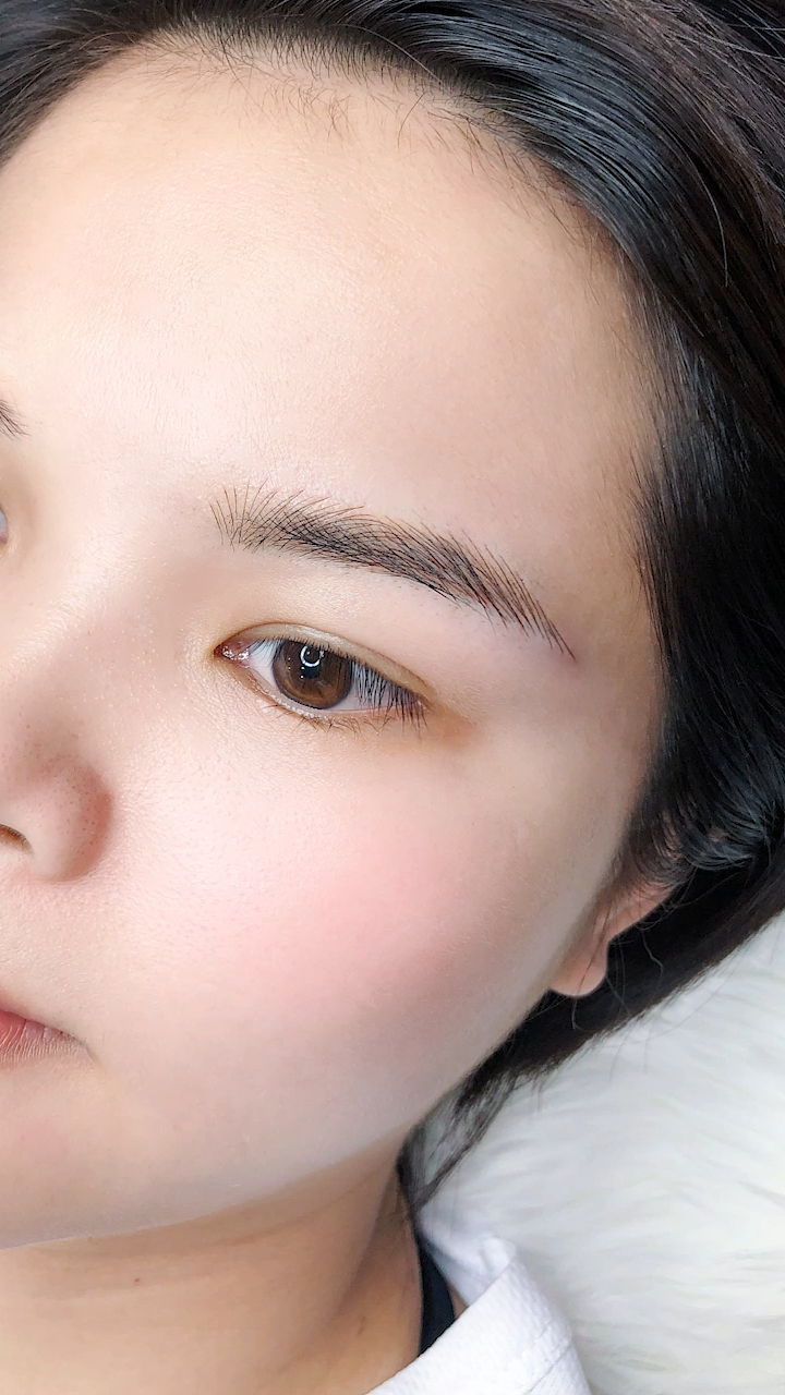 半永久野生线条眉真人操作演示