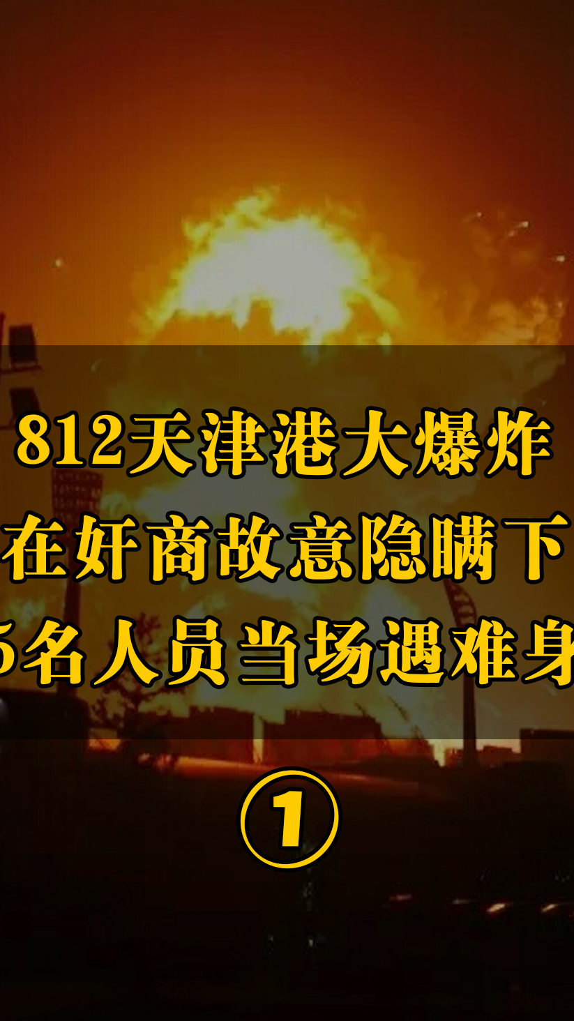 812天津港大爆炸在奸商故意隐瞒下165名人员当场遇难身亡