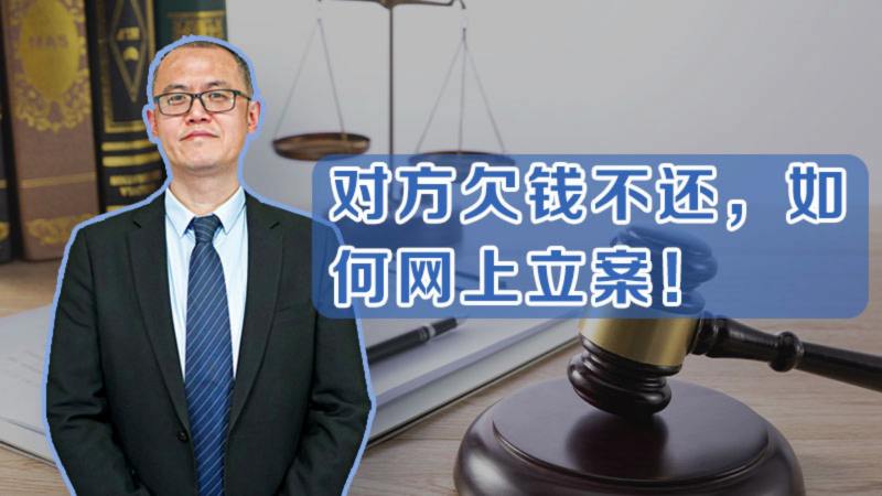 对方欠钱不还,如何网上立案!,法律,现象普法,好看视频