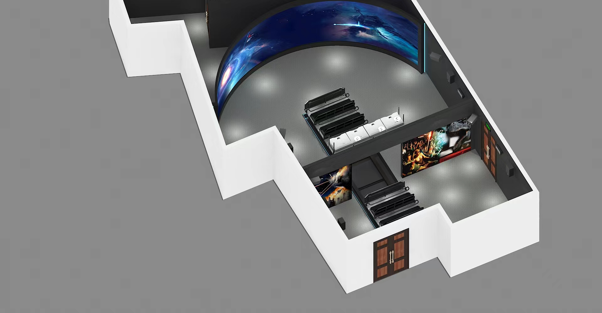 长沙环幕裸眼3d轨道影院定制