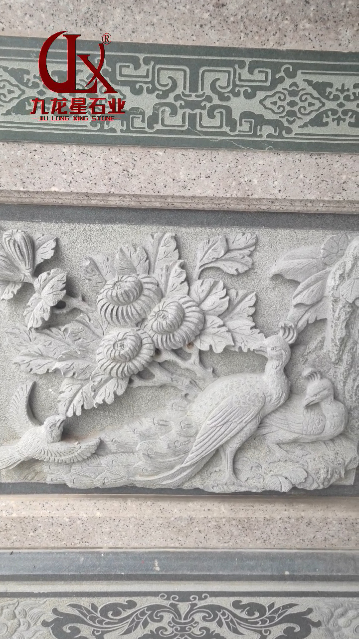 石雕浮雕花鸟画厂家 加工祠堂祖厝浮雕壁画