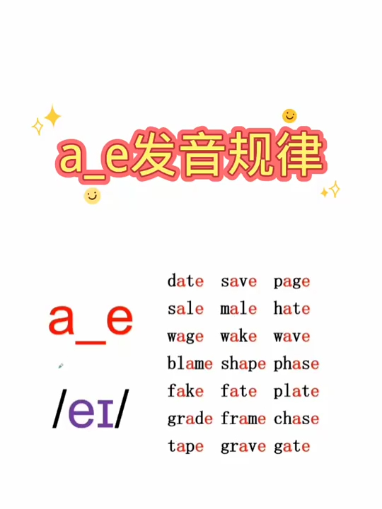 ae发音规律,零基础和成人英语
