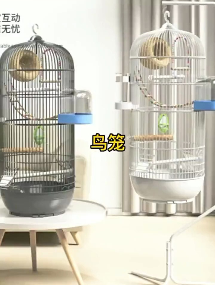 鹦鹉鸟笼,虎皮玄凤牡丹珍珠鸟豪华别墅,圆形大号金属鸟笼子