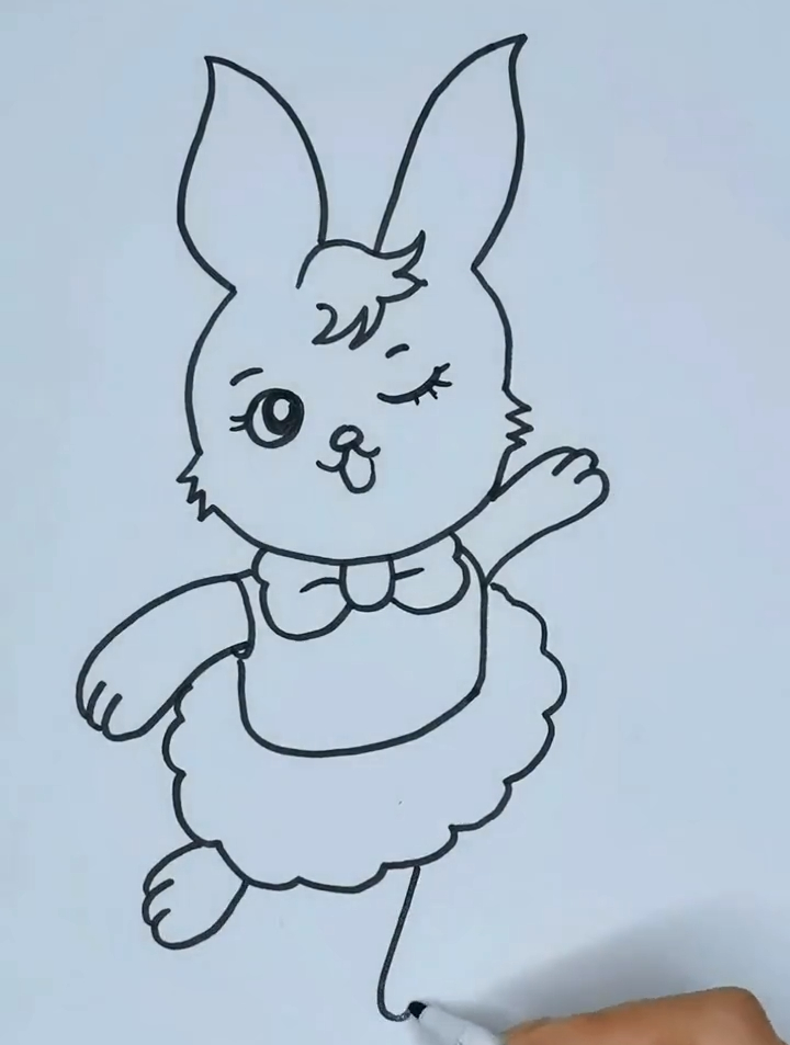 十二生肖之卯兔简笔画教程儿童简笔画