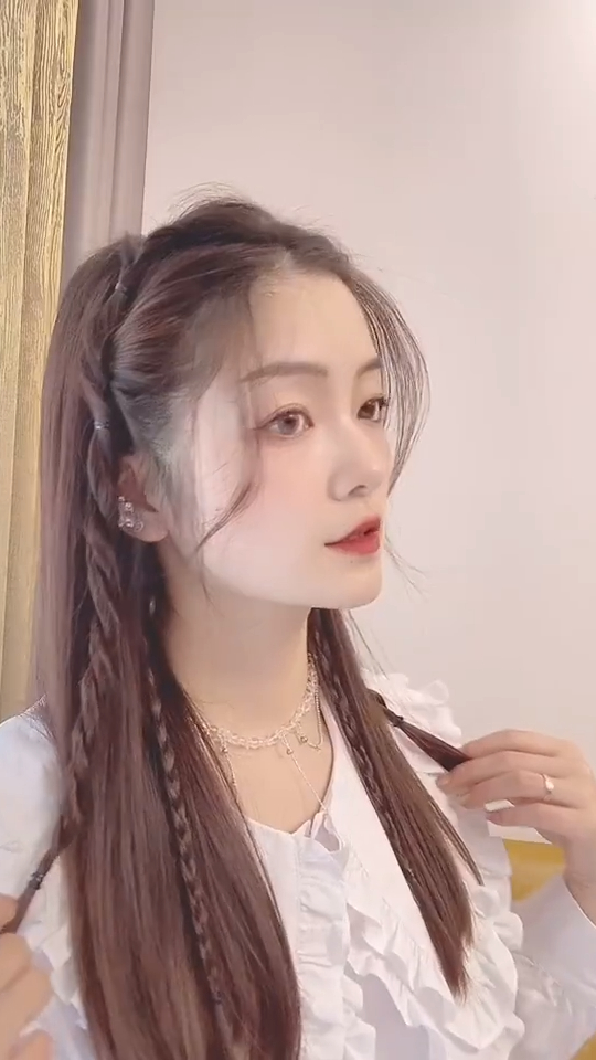 甜妹必备快速出门发型这款灵动的仙女披肩发真的太温柔啦